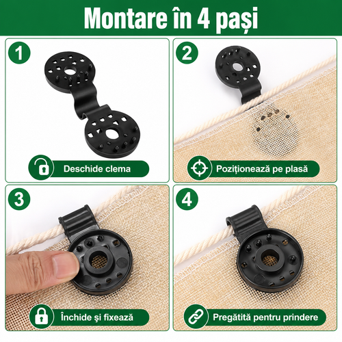 Cleme de Prindere pentru Plasă de Umbrire