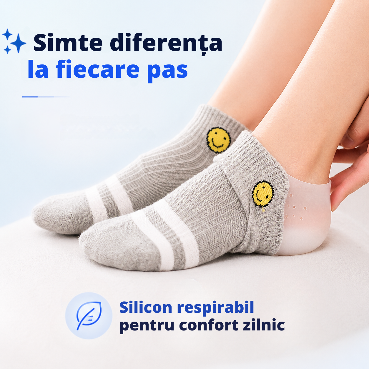 Pernuțe din Silicon Respirabile pentru Călcâi